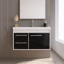 Gabinete Armário para Banheiro 60cm MDF com Cuba POTENZA Gabinete Armário para Banheiro 60cm MDF com Cuba POTENZA