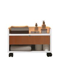 Gabinete Armário Para Banheiro Prisma Com Gaveta Nicho E Rodízios Gabinete Armário Para Banheiro Prisma Com Gaveta Nicho E Rodízios