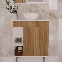 Gabinete Armário para Banheiro Suspenso com Cuba e com Pés