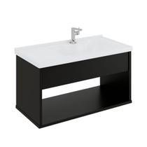 Gabinete Armário Suspenso com nicho cuba Encanto Preto