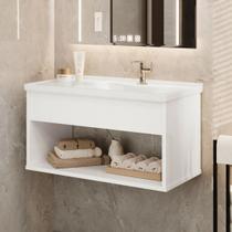 Gabinete Armário Suspenso com nicho e cuba Encanto