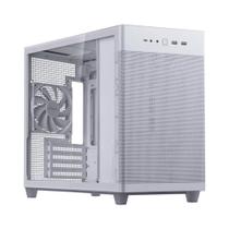 Gabinete Asus Prime AP201 Lateral em Vidro Temperado, Mini Tower, Micro-ATX, Branco - 90DC00G3-B30010