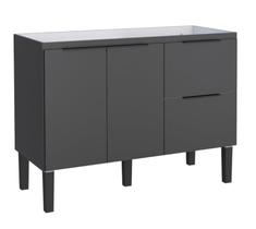 Gabinete / Balcão CIS de Cozinha em MDF / MDP para Pia de 1.20m 2 Portas + 2 Gavetas Cor Preto Gabinete / Balcão CIS de Cozinha em MDF / MDP para Pia de 1.20m 2 Portas + 2 Gavetas Cor Preto