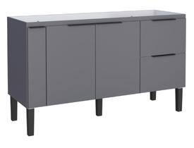 Gabinete / Balcão CIS de Cozinha em MDF / MDP para Pia de 1.50m 3 Portas + 2 Gavetas Cor Cinza Gabinete / Balcão CIS de Cozinha em MDF / MDP para Pia de 1.50m 3 Portas + 2 Gavetas Cor Cinza