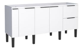 Gabinete / Balcão CIS de Cozinha em MDF / MDP para Pia de 1.80m 4 Portas + 2 Gavetas Cor Branco Gabinete / Balcão CIS de Cozinha em MDF / MDP para Pia de 1.80m 4 Portas + 2 Gavetas Cor Branco