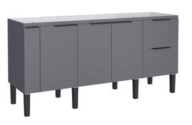 Gabinete / Balcão CIS de Cozinha em MDF / MDP para Pia de 1.80m 4 Portas + 2 Gavetas Cor Cinza Gabinete / Balcão CIS de Cozinha em MDF / MDP para Pia de 1.80m 4 Portas + 2 Gavetas Cor Cinza