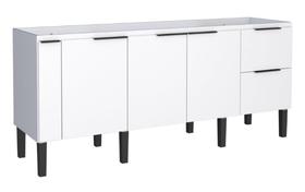 Gabinete / Balcão CIS de Cozinha em MDF / MDP para Pia de 2.00m 4 Portas + 3 Gavetas Cor Branco Gabinete / Balcão CIS de Cozinha em MDF / MDP para Pia de 2.00m 4 Portas + 3 Gavetas Cor Branco