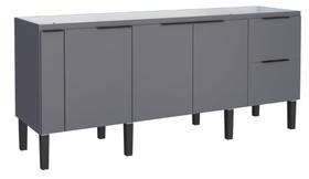 Gabinete / Balcão CIS de Cozinha em MDF / MDP para Pia de 2.00m 4 Portas + 3 Gavetas Cor Cinza Gabinete / Balcão CIS de Cozinha em MDF / MDP para Pia de 2.00m 4 Portas + 3 Gavetas Cor Cinza
