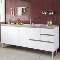 Gabinete balcão para pia 2 metro com gavetão branco Gabinete balcão para pia 2 metro com gavetão branco