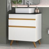 Gabinete Banheiro 1 Porta e 1 Gav Retrô 70cm Multimóveis MP5024 Branco