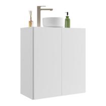 Gabinete Banheiro 2 Portas 63Cm Multimóveis V5007 Branco Gabinete Banheiro 2 Portas 63Cm Multimóveis V5007 Branco