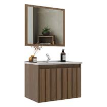 Gabinete Banheiro 60cm com Espelheira e Cuba Multimóveis CR10104