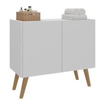 Gabinete Banheiro 62,5cm Multimóveis Mp5045 Branco/natural Gabinete Banheiro 62,5cm Multimóveis Mp5045 Branco/natural