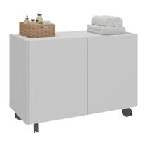 Gabinete Banheiro 62,5cm Rodízios Multimóveis Mp5043 Branco Gabinete Banheiro 62,5cm Rodízios Multimóveis Mp5043 Branco