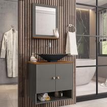 Gabinete Banheiro Deli Concava Prt Torneira Valv Click Inox Gabinete Banheiro Deli Concava Prt Torneira Valv Click Inox