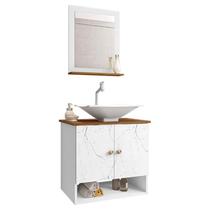 Gabinete Banheiro Deli Cuba Concava Bco Torneira DL08 Val Gabinete Banheiro Deli Cuba Concava Bco Torneira DL08 Val