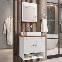 Gabinete Banheiro Deli Cuba Torino Bco Torn Valv Click Inox