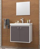 Gabinete Banheiro Em Mdf com Pia Cuba - Bergamo - RIVERZZA