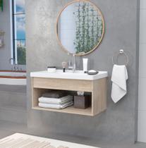 Gabinete Banheiro Em Mdf com Pia Cuba - Zoff