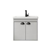 Gabinete Banheiro Em Mdf E Cuba - Siena Cinza 50Cm