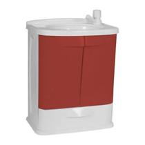 Gabinete Banheiro Lavável 100 Pvc Astra Gab5br Cor Da Pia Branco Cor Do Móvel Bordô