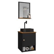 Gabinete Banheiro Lima Tulipa Pto Torneira Valv Click Black