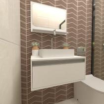 Gabinete Banheiro Real 60 Branco + Kit Acessórios