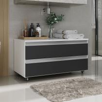 Gabinete Banheiro Rodinhas 80cm 02 Gavetas JOIA