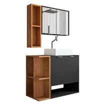 Gabinete Banheiro Star com Cuba Dalla e Valvula Click Inox