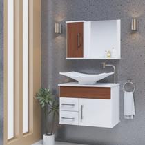 Gabinete banheiro Turin 50 cm Armário com espelheira e cuba