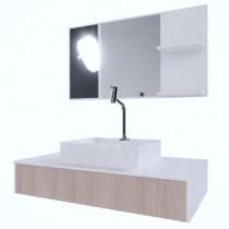 Gabinete Barcelona Grigio 80 C/cuba + Combo