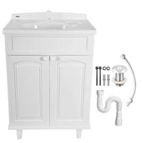 Gabinete Branco para Banheiro Plástico Gab Max Astra 63cm