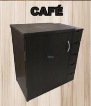 Gabinete C/ 5 Gavetas Máquina Doméstica- Cor Café - Megamak