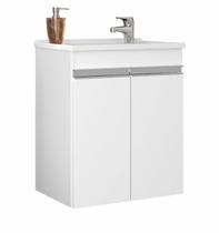 Gabinete Celta de banheiro compacto 02 portas suspenso Branco Gabinete Celta de banheiro compacto 02 portas suspenso Branco