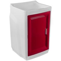 Gabinete com Tanque TQ0 Branco com Porta Bordô 43x51x78cm - GTQ0*BR-BRD - ASTRA