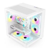 Gabinete Computador Gamer 3 Fans RGB Inclusas Micro ATX ITX Alto Fluxo De Ar PC Gabinete Computador Gamer 3 Fans RGB Inclusas Micro ATX ITX Alto Fluxo De Ar PC