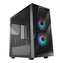 Gabinete Cooler Master Cmp 320 Matx Mid Tower Lateral De Vidro Temperado 2 Fans Usb 3.2 Preto Cp320-kgnn-s00