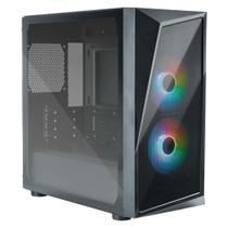 Gabinete Cooler Master CMP 320 - Vidro Temperado - 2 Fans 120mm - Mini-Tower Preto - CP320-KGNN-S00