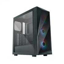 Gabinete Cooler Master CMP 520 Vidro - 3 Fans LED - Preto