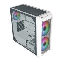 Gabinete Cooler Master HAF 500 - Lateral em Vidro - 2 Coolers ARGB Inclusos - Branco - H500-WGNN-S00