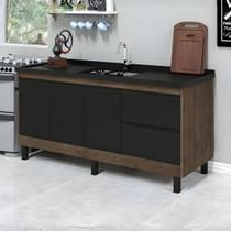 Gabinete Cozinha 2 Gavetas e 3 Porta Armário 144cm Multiuso
