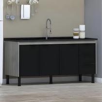 Gabinete Cozinha 3 Gavetas Armário 100% Mdf Multiuso 174cm