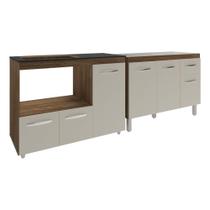 Gabinete Cozinha Armário Balcão De Pia 120 Cm Aline E Balcão Para Fogão Cooktop 4 Bocas E Forno Alana Savana Off White Gabinete Cozinha Armário Balcão De Pia 120 Cm Aline E Balcão Para Fogão Cooktop 4 Bocas E Forno Alana Savana Off White