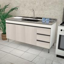 Gabinete Cozinha Multiuso 3 Portas e 3 Gavetas 144cm Armário Gabinete Cozinha Multiuso 3 Portas e 3 Gavetas 144cm Armário