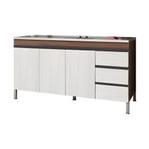Gabinete Cozinha Multiuso 3 Portas e 3 Gavetas 144cm Armário Gabinete Cozinha Multiuso 3 Portas e 3 Gavetas 144cm Armário