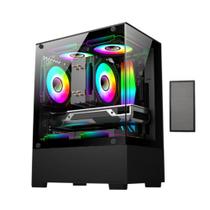 Gabinete Cpu Pc Gamer Sem Fans Vidro Temperado Micro Atx Mini Itx