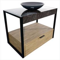 Gabinete Creta em porcelanato 71,2cm X 68,0cm X 43,0cm