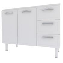 Gabinete De Aço P/ Pia Apolo Flat 3G 1,20 Branco 1544 Cozimax