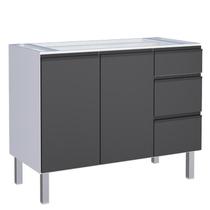 Gabinete de Aço Para Pia 120 Gaia 3G Flat Cozimax Preto Gabinete de Aço Para Pia 120 Gaia 3G Flat Cozimax Preto