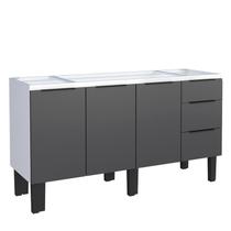 Gabinete de Aço Para Pia 160cm 3 Portas 3 Gavetas Jupter Cozimax Preto Gabinete de Aço Para Pia 160cm 3 Portas 3 Gavetas Jupter Cozimax Preto